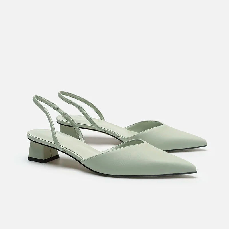MIRELLE – Women's Minimalist Slingback Block Heel Sandals