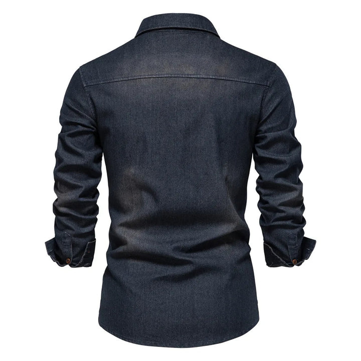 CHASE – Men's Button-Up Denim Shirt