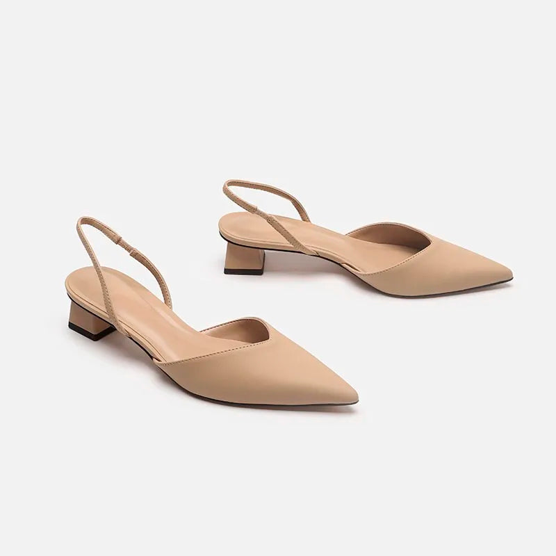 MIRELLE – Women's Minimalist Slingback Block Heel Sandals