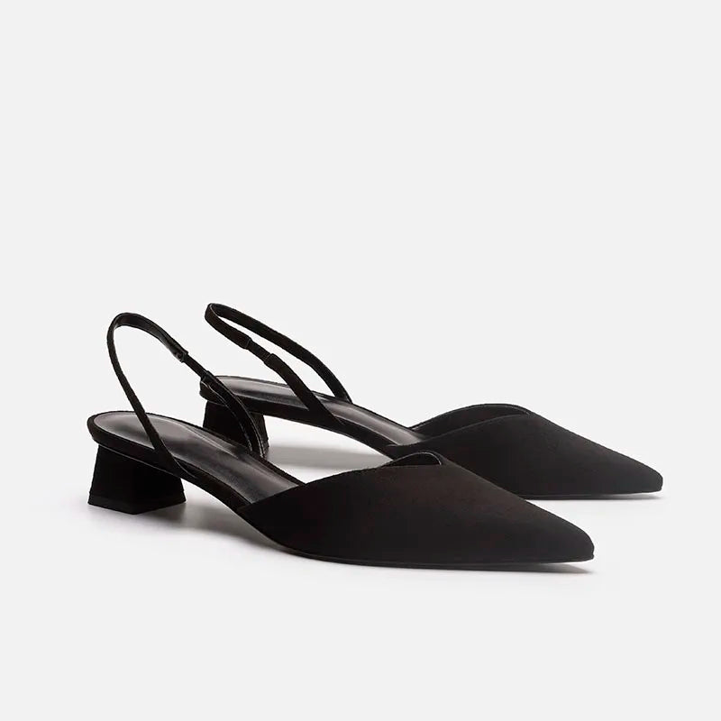 MIRELLE – Women's Minimalist Slingback Block Heel Sandals