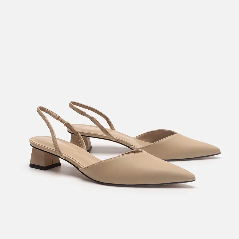 MIRELLE – Women's Minimalist Slingback Block Heel Sandals