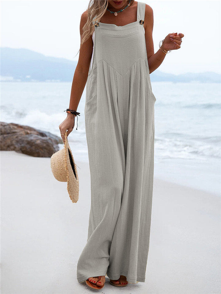 MARR-  Women's Loose-Fit Linen Jumpsuit