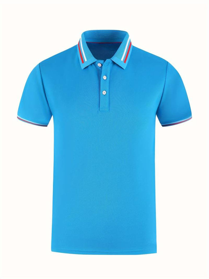 DASH - Men’s Striped Trim Polo Shirt