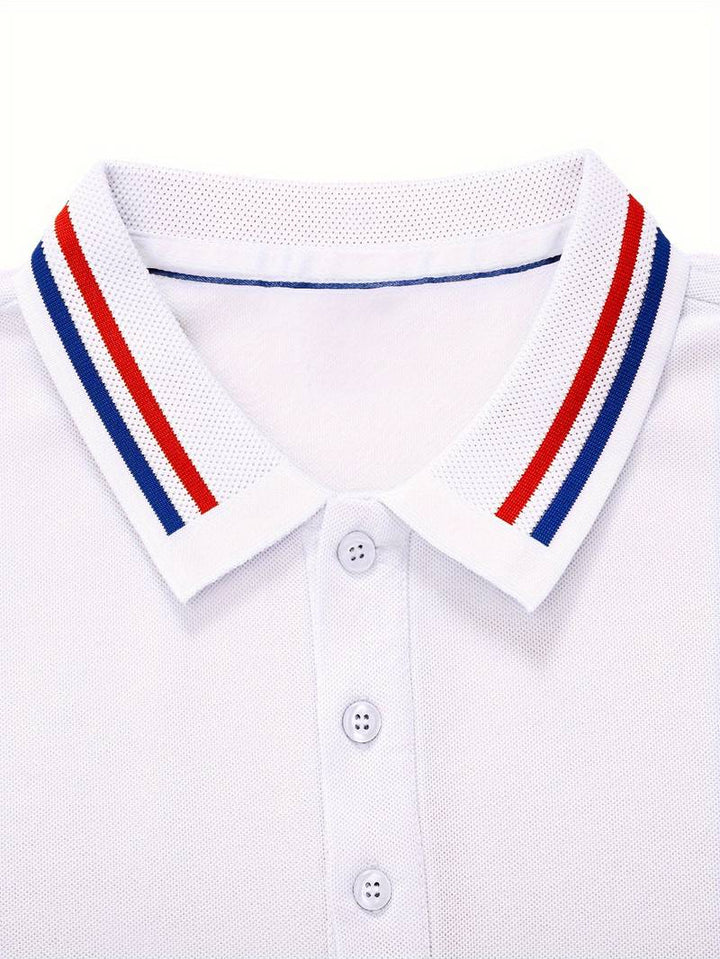 DASH - Men’s Striped Trim Polo Shirt