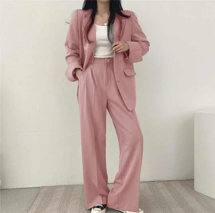 PLAIN – Women’s Blazer and Pants Two-Piece Set