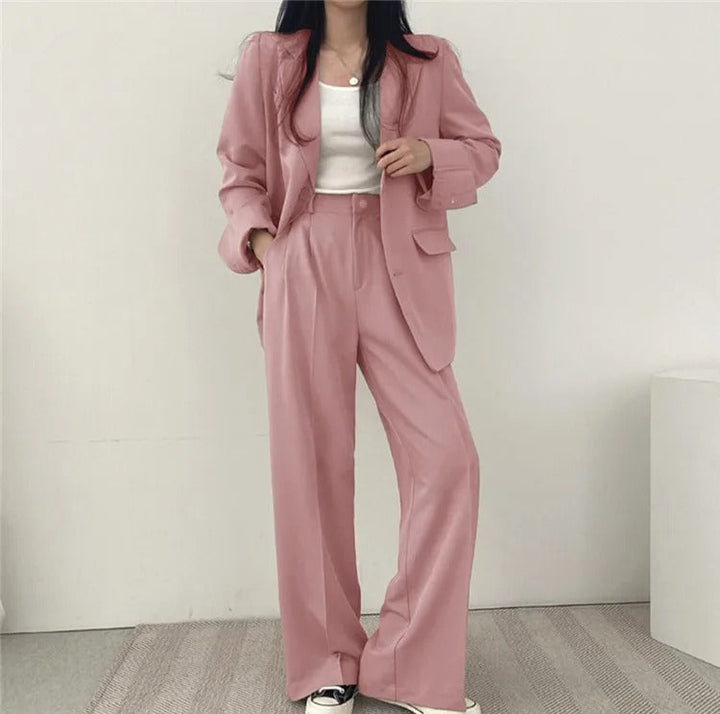 PLAIN – Women’s Blazer and Pants Two-Piece Set