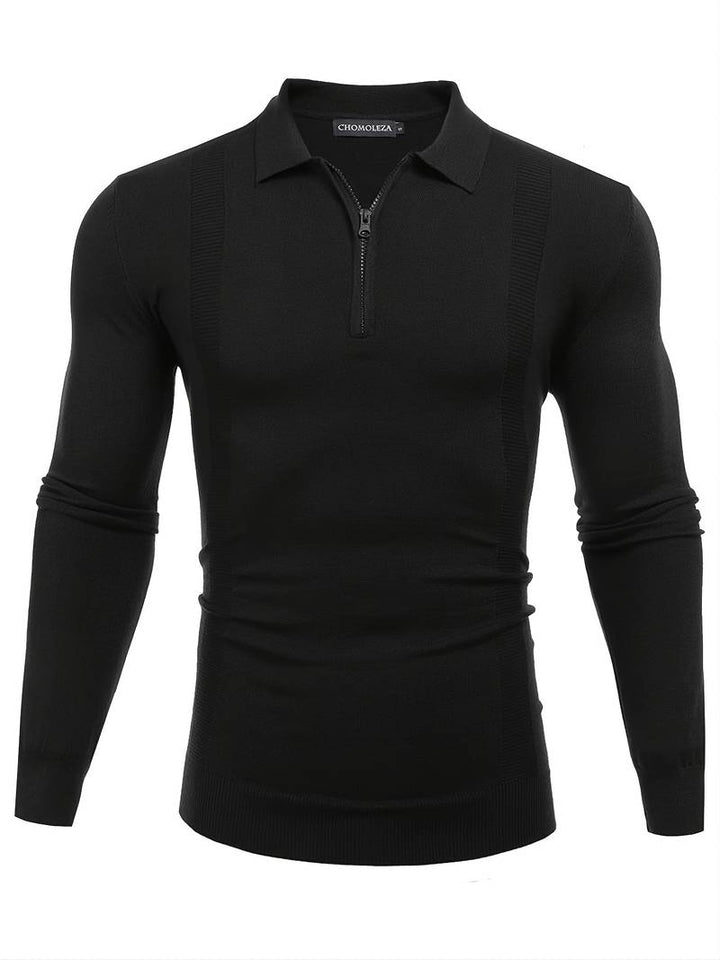 TAVIO – Men’s Zippered Polo Sweater
