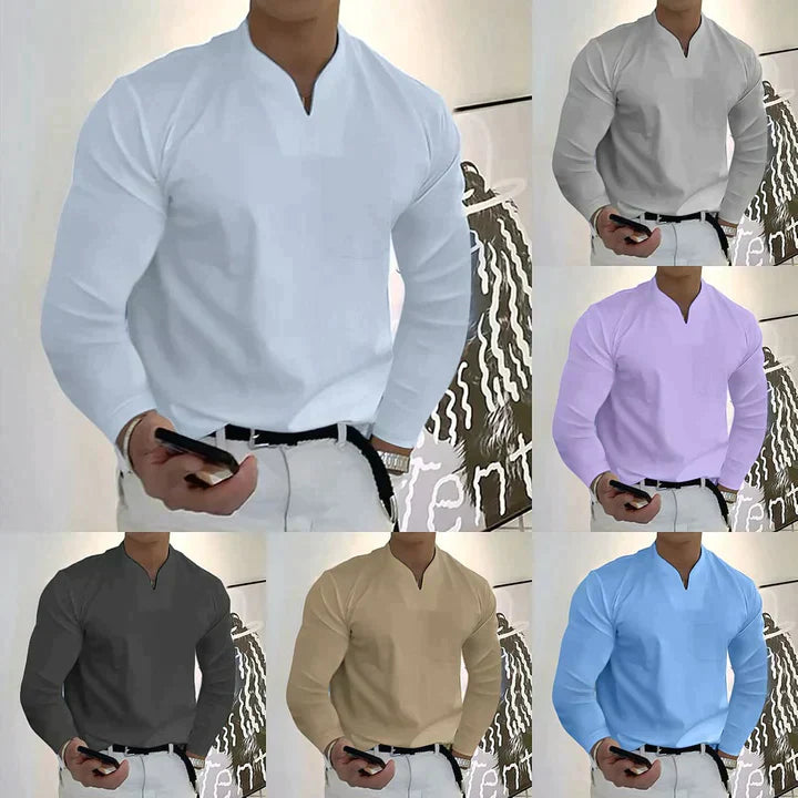 ENZO – Men's Modern Fit Long Sleeve Shirt