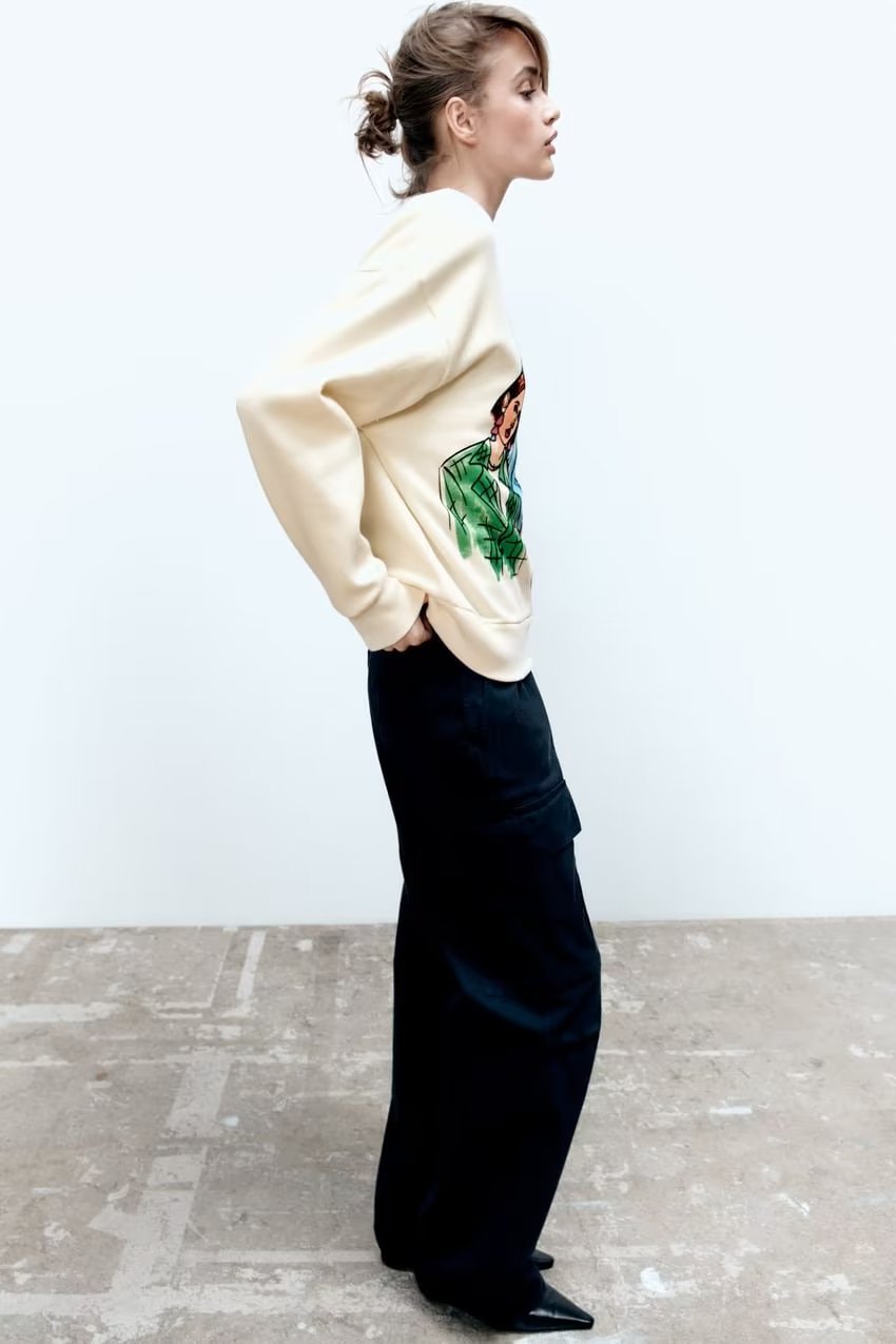PIA - Illustrated Crewneck Sweatshirt for Women