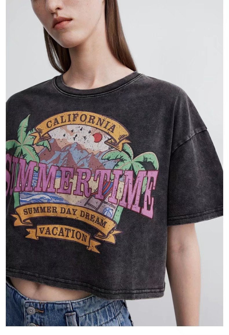 MILA – California Vintage Crop Tee