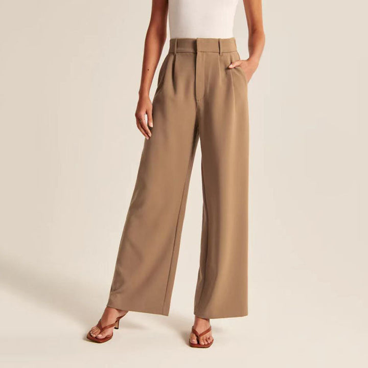 ELARA – Women's High-Waist Wide-Leg Trousers