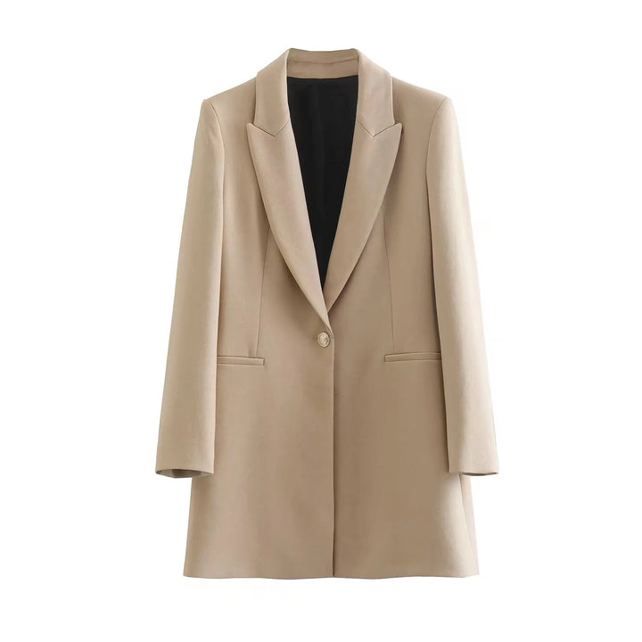 LIVI – Longline Blazer with Gold Buttons