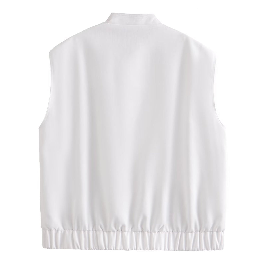 EMILIA – Sleeveless Button-Front Vest