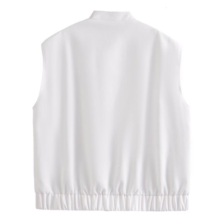 EMILIA – Sleeveless Button-Front Vest