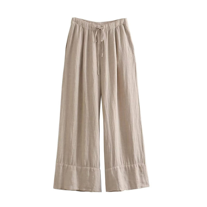 NELLE - Women's Linen Halter Top & Pants Set