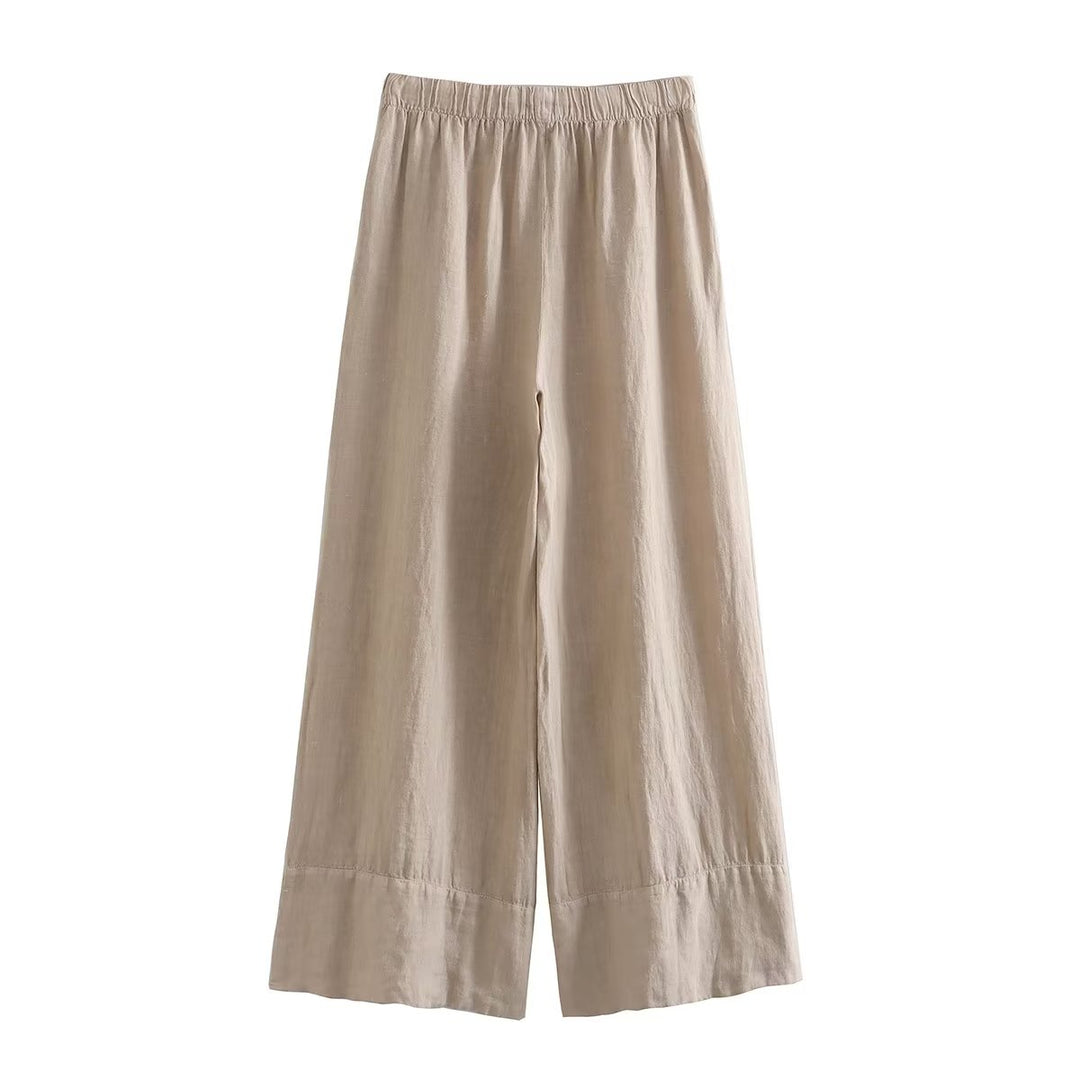 NELLE - Women's Linen Halter Top & Pants Set