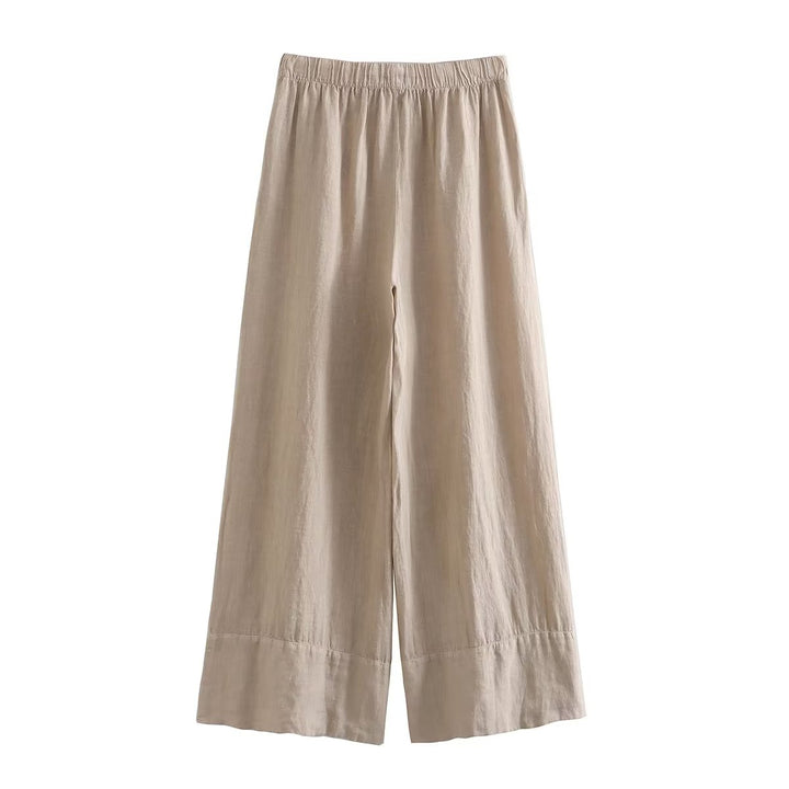NELLE - Women's Linen Halter Top & Pants Set