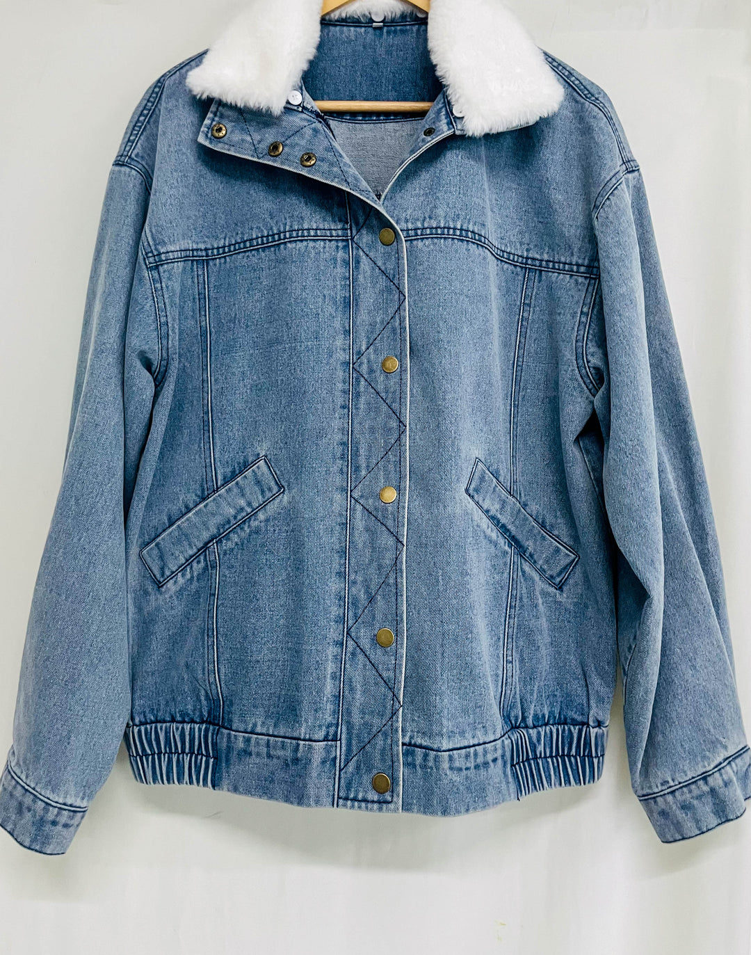 SENN – Women's Washed Fleece Denim Jacket
