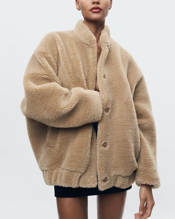 PAZ - Women's Oversized Teddy Fleece Jacket