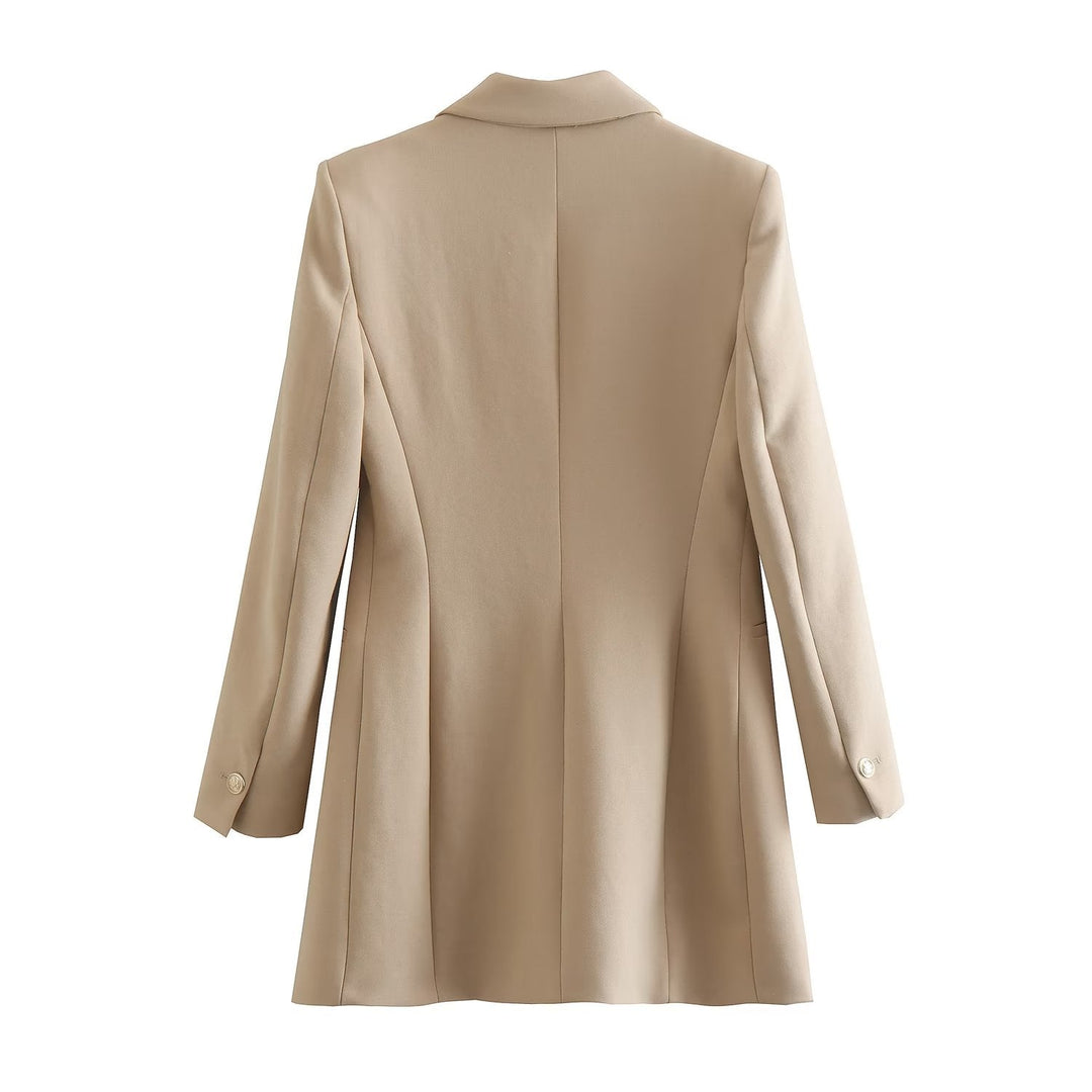 LIVI – Longline Blazer with Gold Buttons