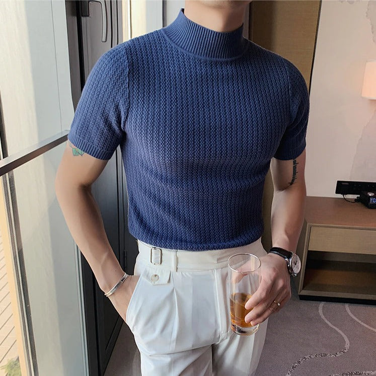 STARK - Slim Fit Extended Neck T-Shirt for Men