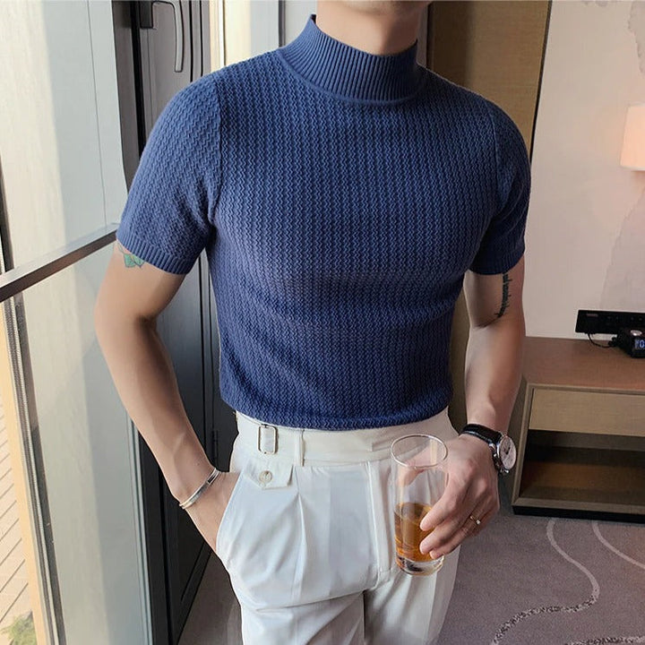 STARK - Slim Fit Extended Neck T-Shirt for Men