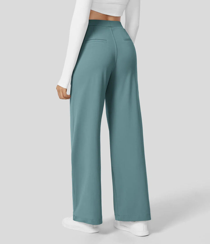 FLEX – High Waisted Wrinkle Free Wide Leg Trousers