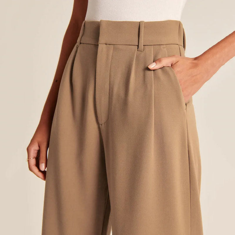 ELARA – Women's High-Waist Wide-Leg Trousers