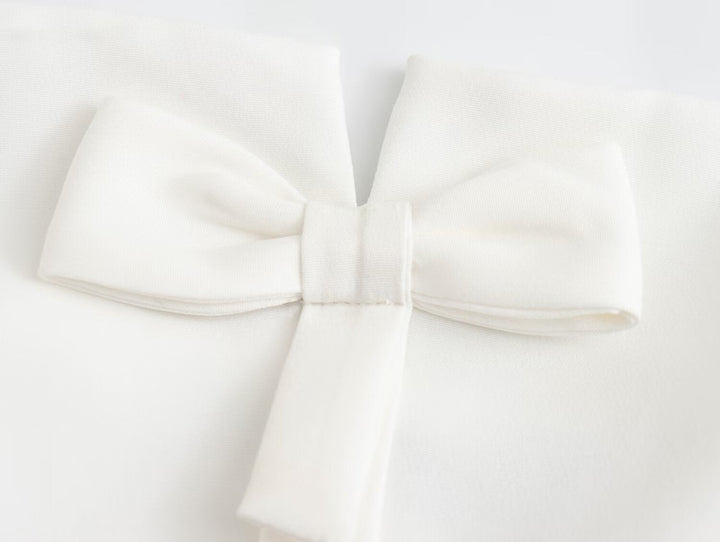 LIDIA – Strapless Bow-Front Jumpsuit