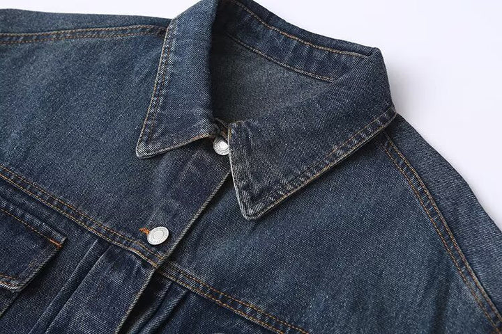 HOPE  -  Women's Denim Jacket with Heart Stitch Detail