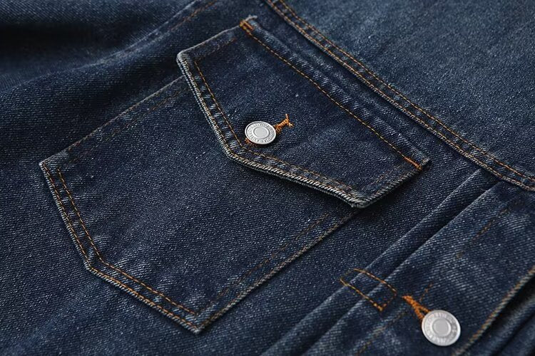 HOPE  -  Women's Denim Jacket with Heart Stitch Detail