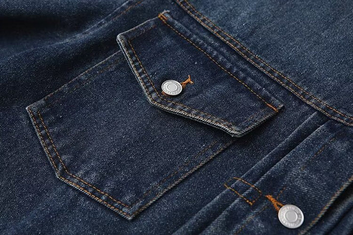 HOPE  -  Women's Denim Jacket with Heart Stitch Detail