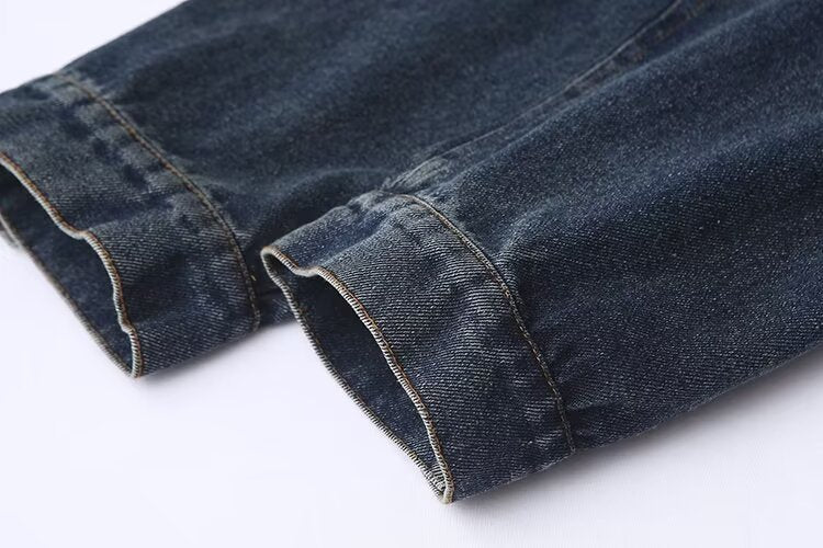 HOPE  -  Women's Denim Jacket with Heart Stitch Detail