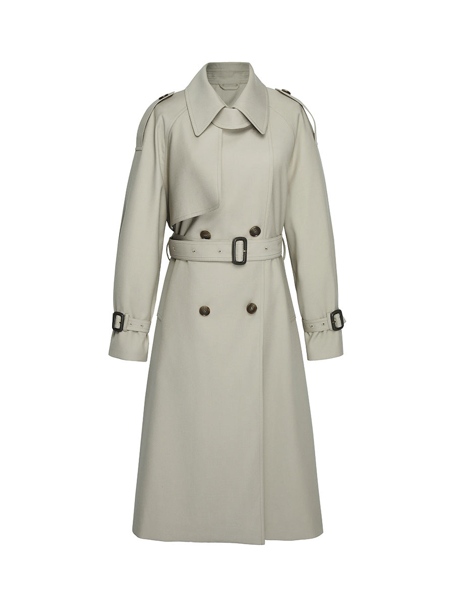 YALD - Classic Double-Breasted Belted Trench Coat
