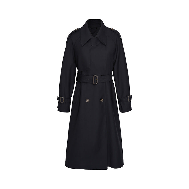 YALD - Classic Double-Breasted Belted Trench Coat