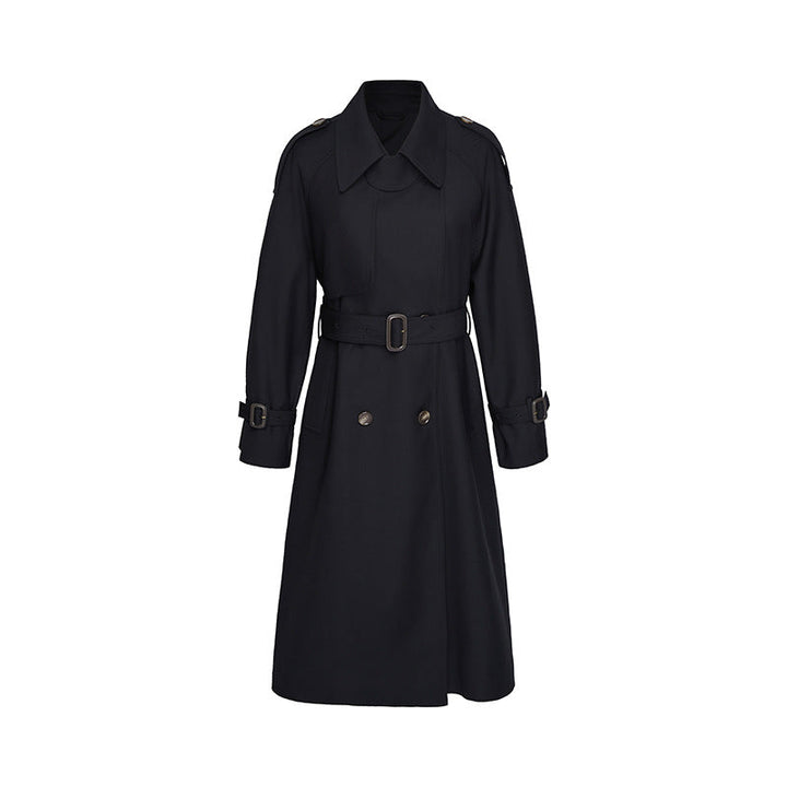 YALD - Classic Double-Breasted Belted Trench Coat