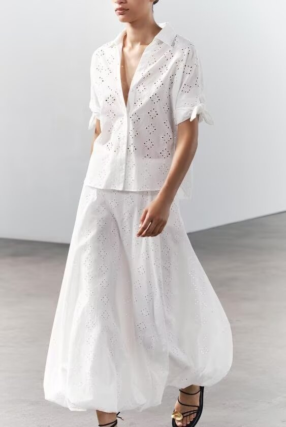 NAYA – White Eyelet Two-Piece Summer Set