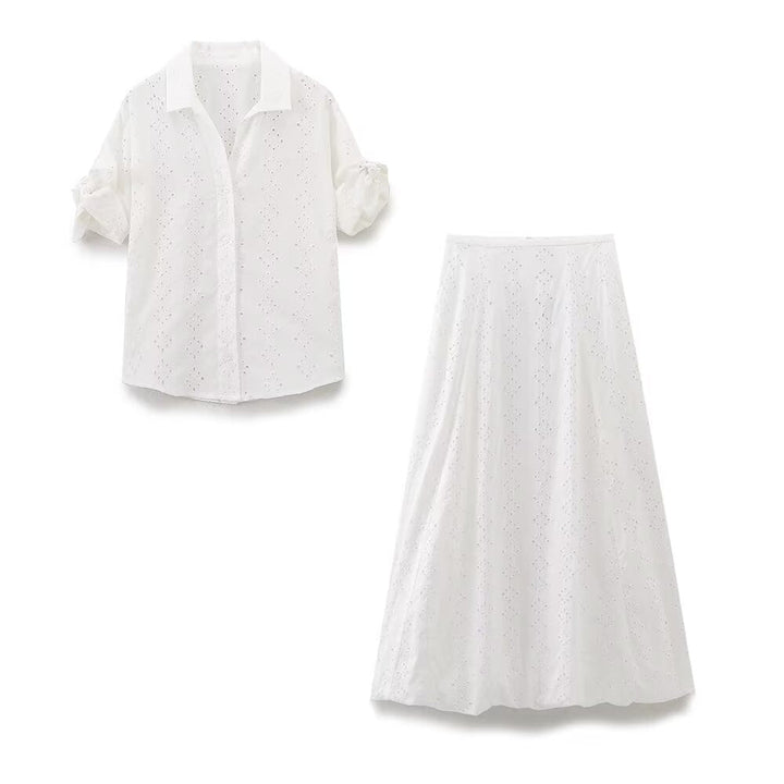 NAYA – White Eyelet Two-Piece Summer Set