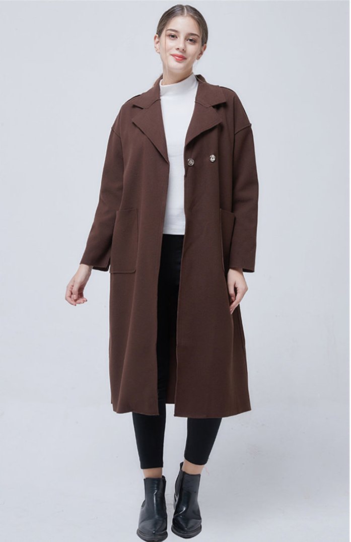 SABRINA – Women's Double-Breasted Wool Overcoat