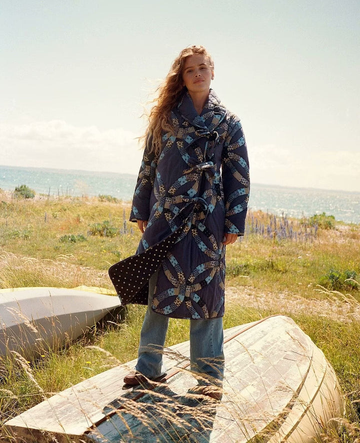 NORE - Women's Quilted Patchwork Long Coat