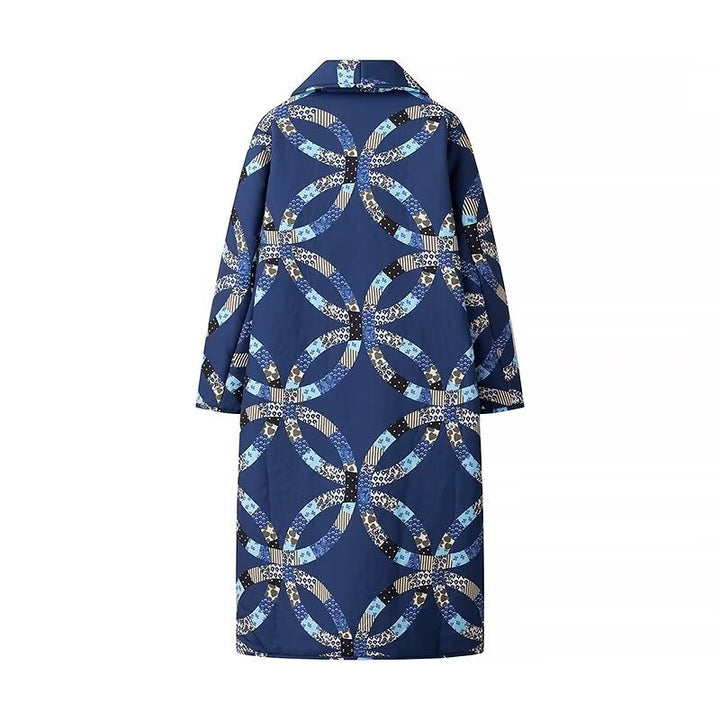 NORE - Women's Quilted Patchwork Long Coat