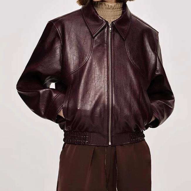 KAIDA – Vegan Leather Women's Bomber Jacket