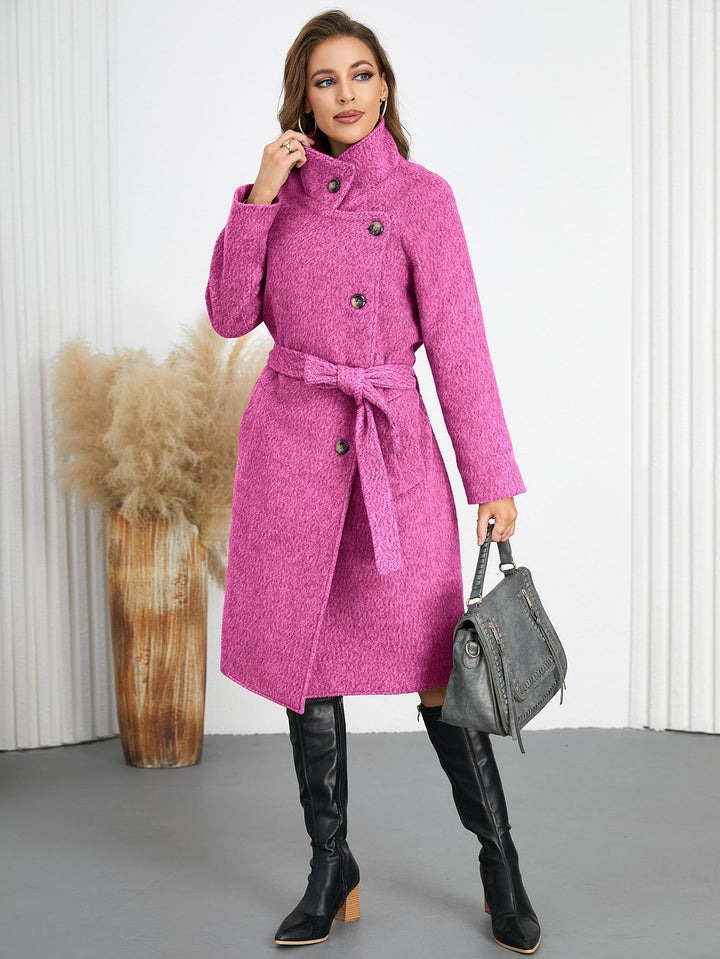 NAHIRI - Women's Vegan Wool Belted Winter Coat