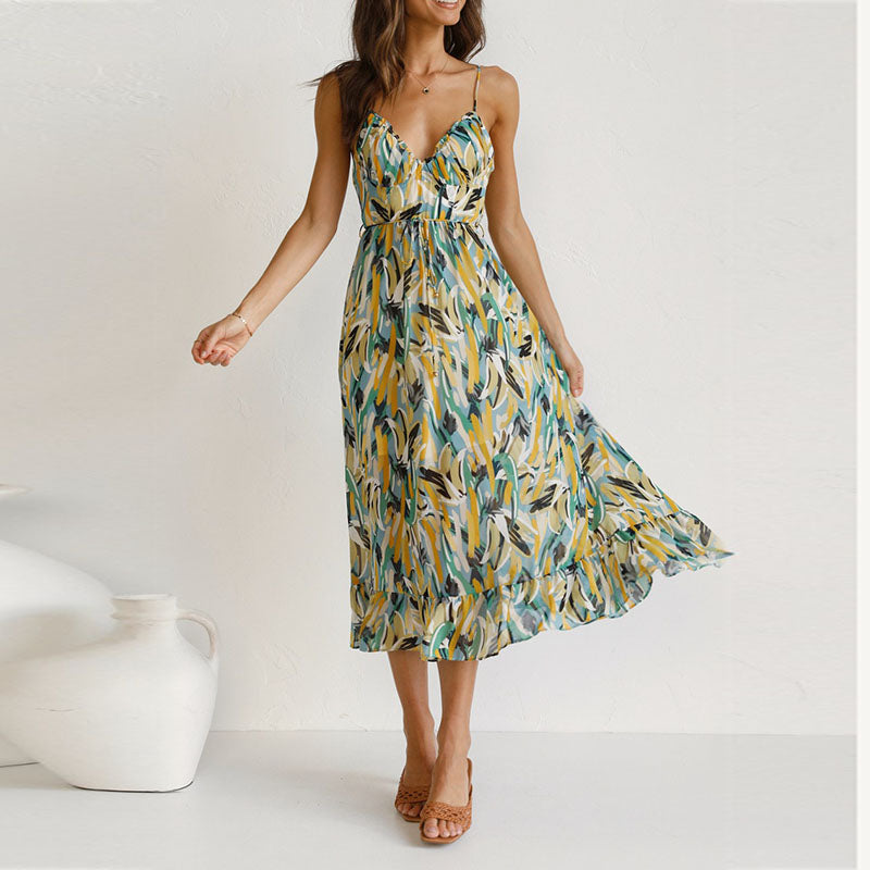 MYLEE – Boho Printed Midi Dress