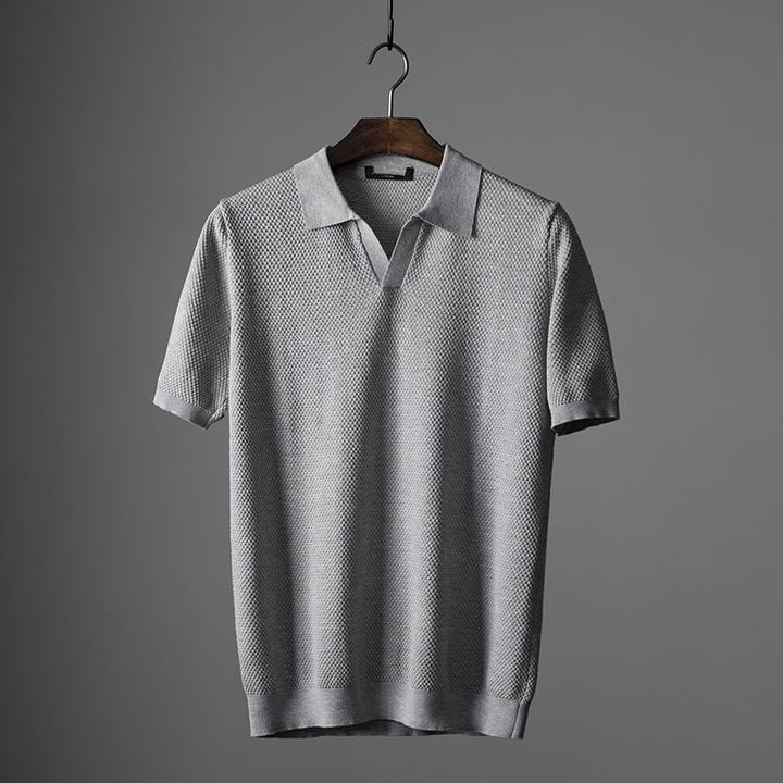 LEDON – Men's Knitted Pullover Polo Shirt