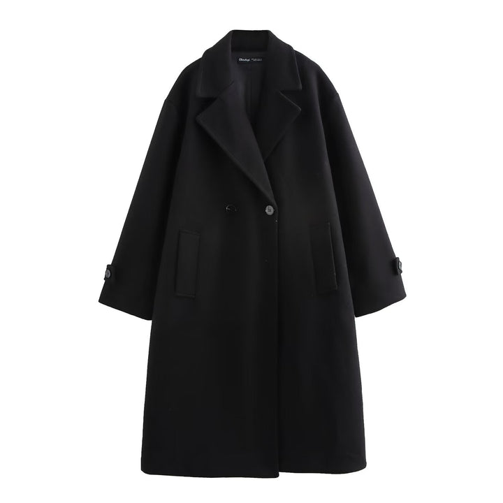 BEALI -  Double-Breasted Vegan Wool Overcoat