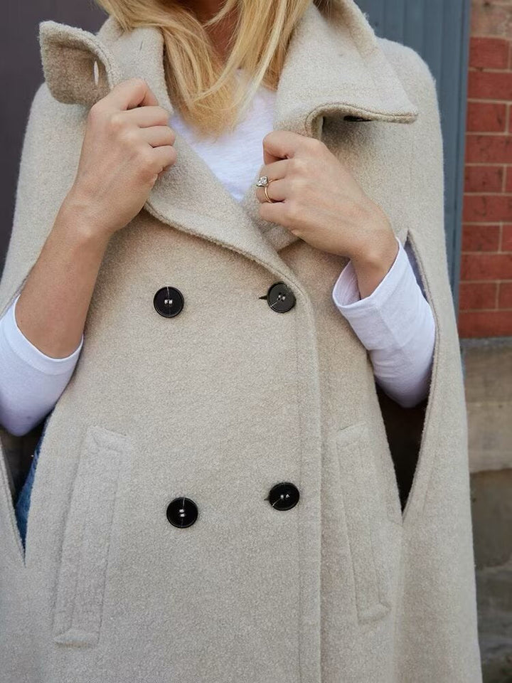 JERSA - Women's Vegan Wool Blend Cape Coat