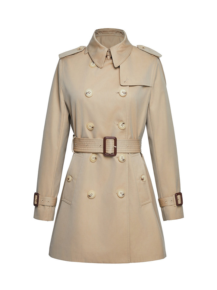 DELIL - Klassischer Damen-Trenchcoat mit Gürtel