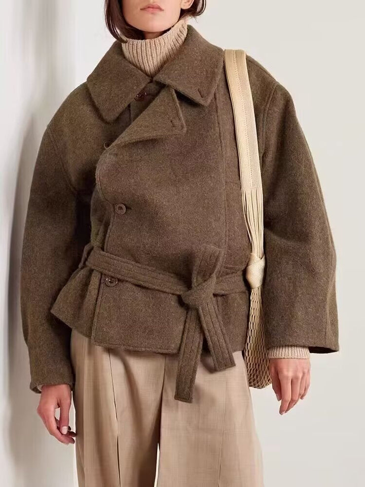 USDA - Women's Double-Breasted Vegan Wool Coat