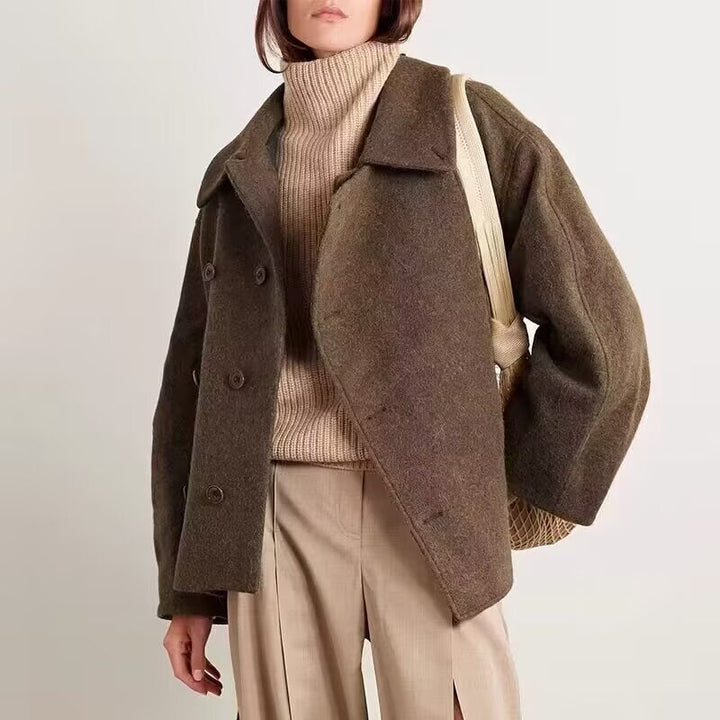 USDA - Women's Double-Breasted Vegan Wool Coat
